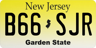 NJ license plate B66SJR
