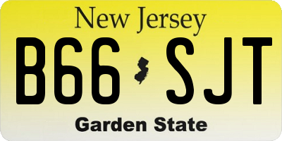 NJ license plate B66SJT