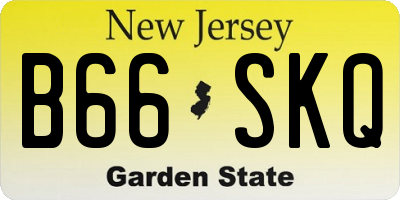 NJ license plate B66SKQ