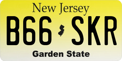 NJ license plate B66SKR
