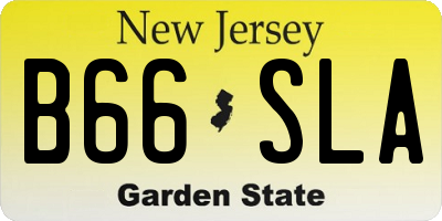 NJ license plate B66SLA