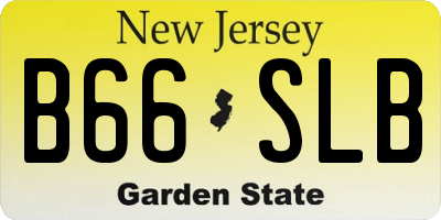 NJ license plate B66SLB