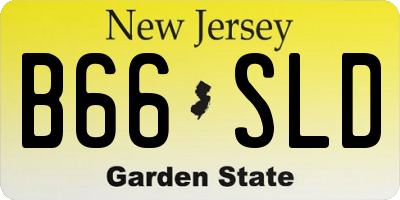 NJ license plate B66SLD