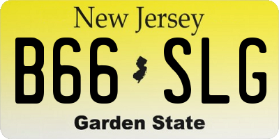 NJ license plate B66SLG
