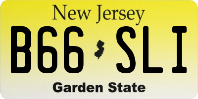 NJ license plate B66SLI