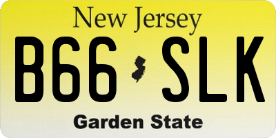 NJ license plate B66SLK