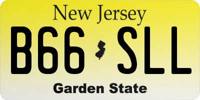 NJ license plate B66SLL