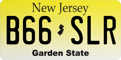 NJ license plate B66SLR
