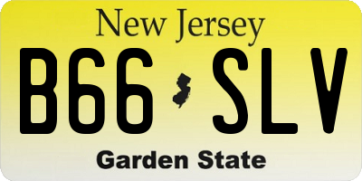 NJ license plate B66SLV