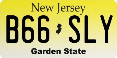 NJ license plate B66SLY