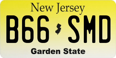NJ license plate B66SMD