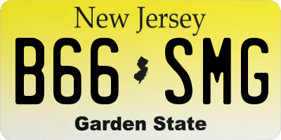 NJ license plate B66SMG
