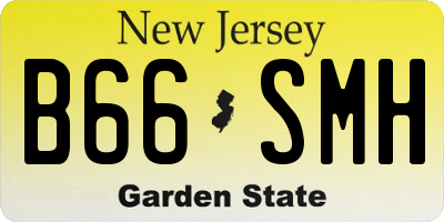 NJ license plate B66SMH