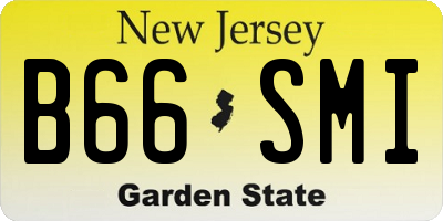 NJ license plate B66SMI