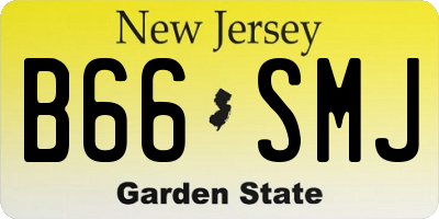 NJ license plate B66SMJ