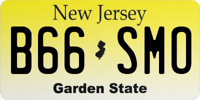 NJ license plate B66SMO