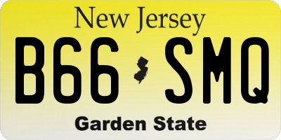 NJ license plate B66SMQ