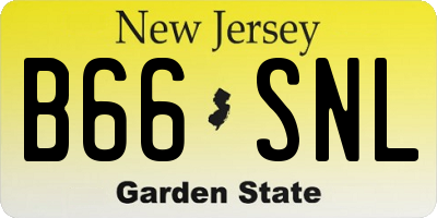 NJ license plate B66SNL