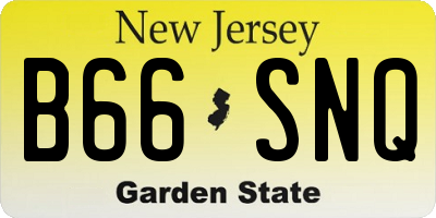 NJ license plate B66SNQ