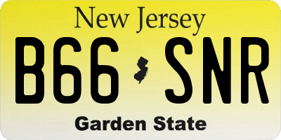 NJ license plate B66SNR