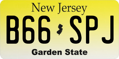 NJ license plate B66SPJ