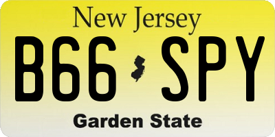 NJ license plate B66SPY