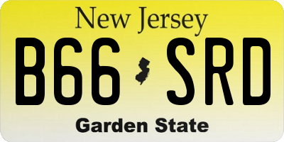 NJ license plate B66SRD