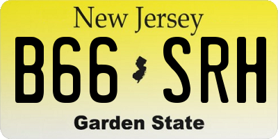NJ license plate B66SRH