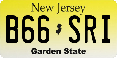 NJ license plate B66SRI