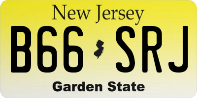 NJ license plate B66SRJ