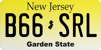 NJ license plate B66SRL