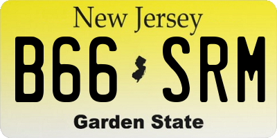 NJ license plate B66SRM