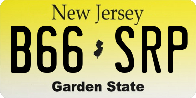 NJ license plate B66SRP