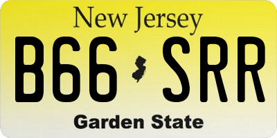 NJ license plate B66SRR
