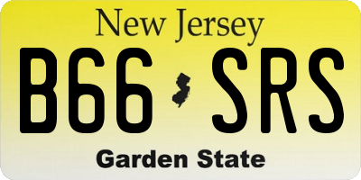 NJ license plate B66SRS