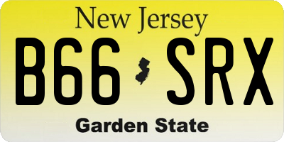 NJ license plate B66SRX