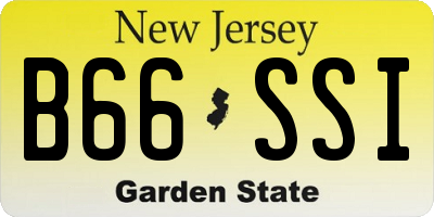 NJ license plate B66SSI