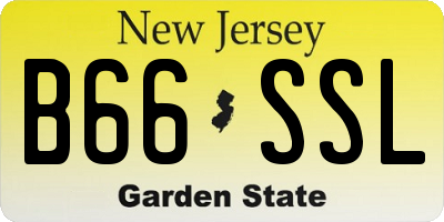 NJ license plate B66SSL