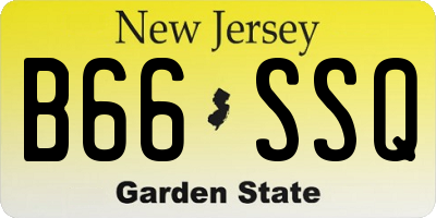 NJ license plate B66SSQ