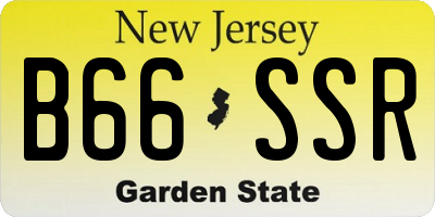 NJ license plate B66SSR