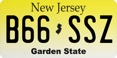 NJ license plate B66SSZ