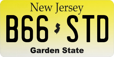 NJ license plate B66STD