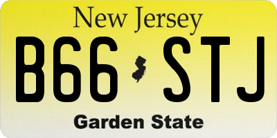 NJ license plate B66STJ