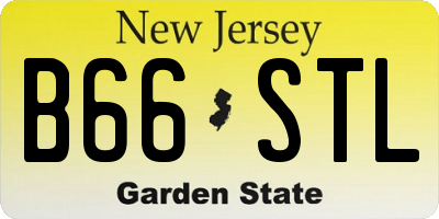NJ license plate B66STL