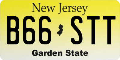 NJ license plate B66STT