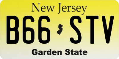 NJ license plate B66STV