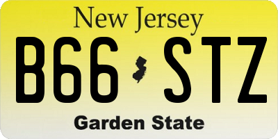 NJ license plate B66STZ