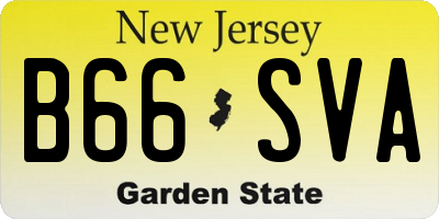 NJ license plate B66SVA