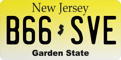 NJ license plate B66SVE