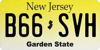 NJ license plate B66SVH